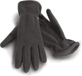 Grijze warme fleece handschoenen voor volwassenen S