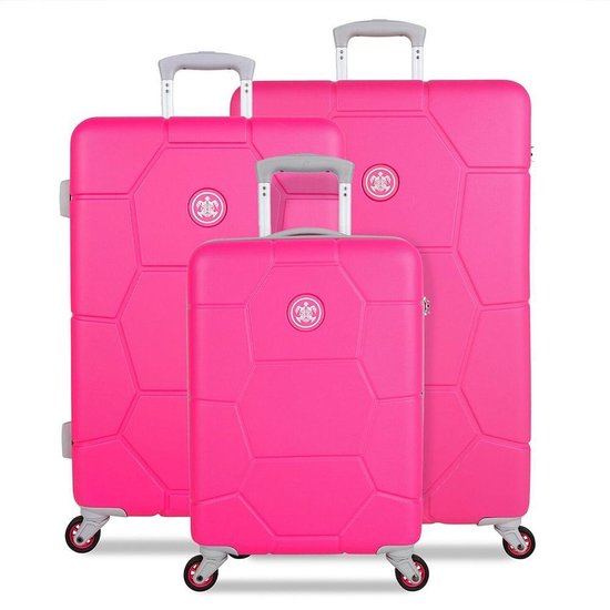 Knipoog borduurwerk grootmoeder SUITSUIT - Caretta - Hot Pink - Handbagage (53 cm) | bol.com