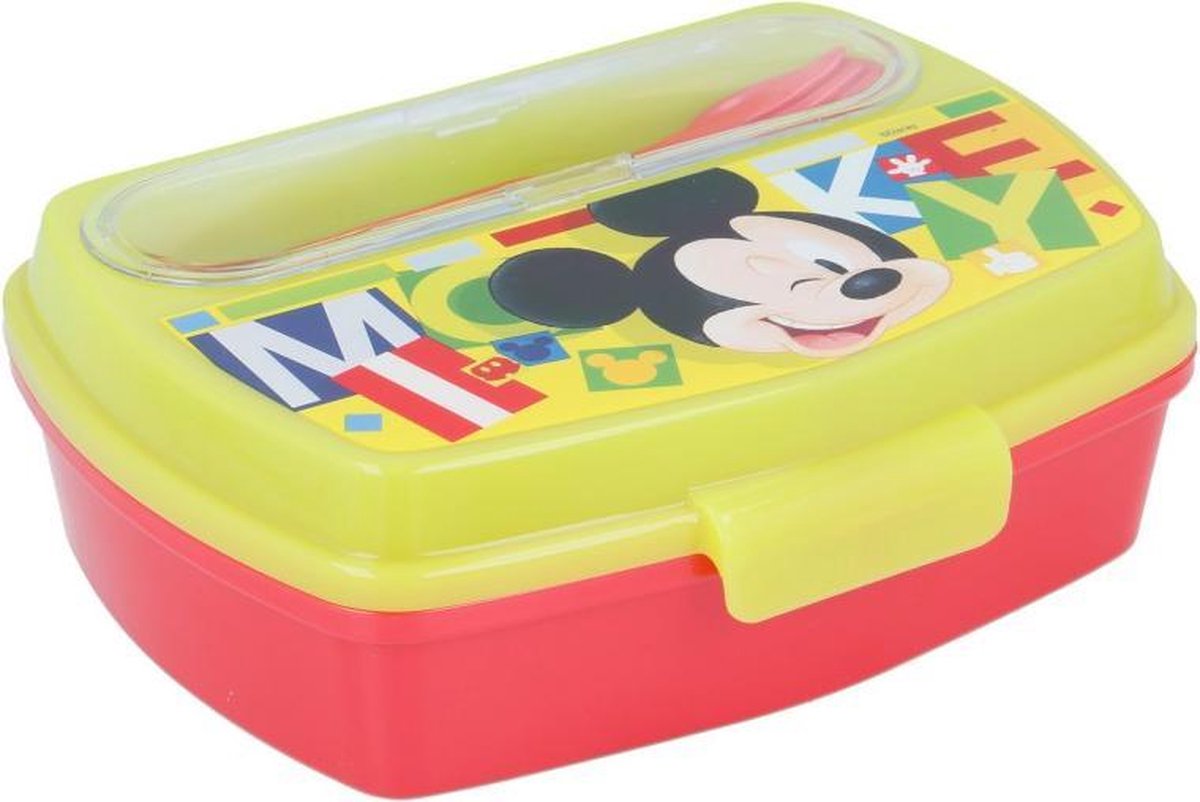 Mickey Mouse broodtrommel lepel en vork