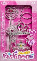 Lg-imports Sieradenset Prinsessen 4-delig Zilver/roze
