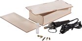 Houtbrander met softgrip en 5 opzetstukken in houten box, incl. toebehoren, box 1Set