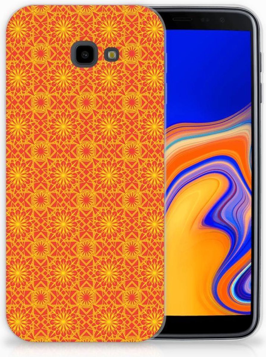 Samsung Galaxy J4 Plus (2018) TPU bumper Batik Oranje