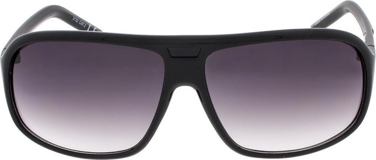 Icon Eyewear Zonnebril DYNAMO - Zwart montuur – Lichtgrijze glazen (p)
