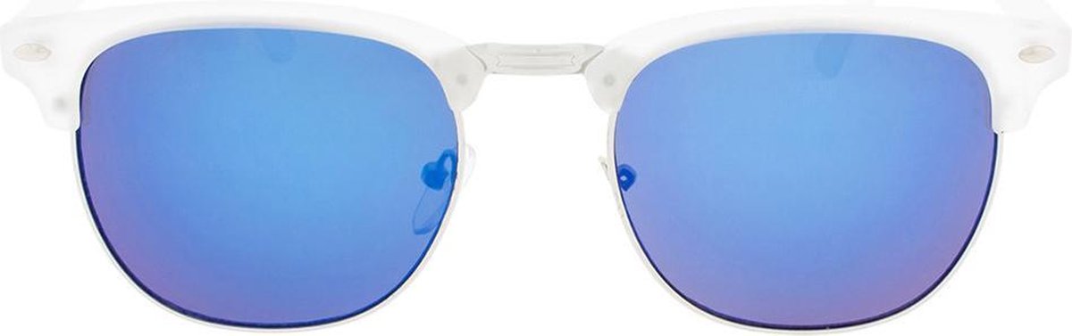 Icon Eyewear Zonnebril CAIRO - Mat transparant montuur - Spiegelende blauwe glazen