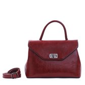 Classic chic handbag Qischa® marsala rood glossy
