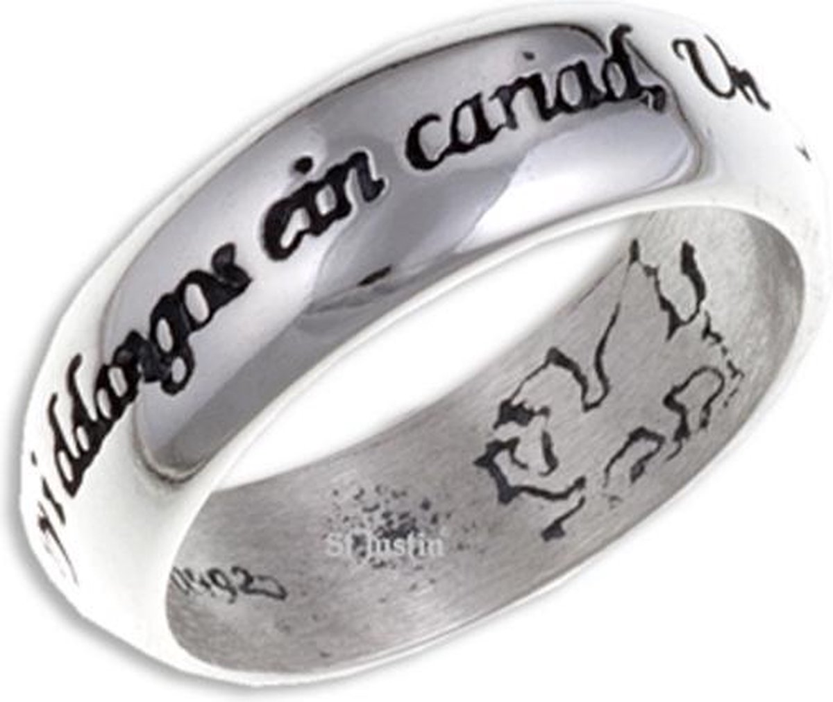 Welsh Liefde zilveren Ring Maat 58
