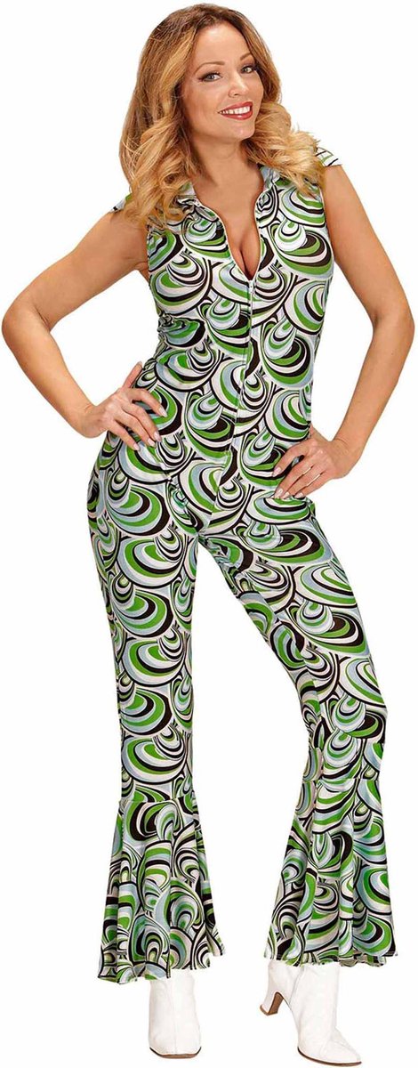 Jaren 70 jumpsuit groovy waves