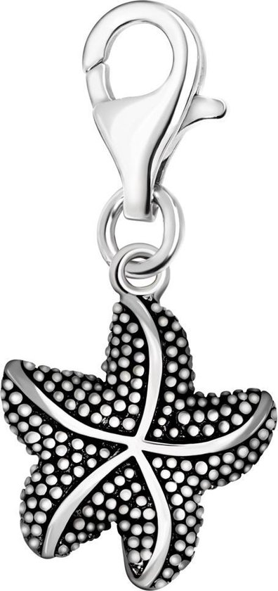 Zilver Charm Engel met Peace Symbool