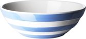 Cornishware Blue Cereal Bowls kom 17 cm (set van 4) Cornishblue blauw wit gestreept