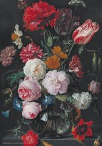 Stilleven met bloemen poster - Jan Davidsz de Heem - kunst 50 x 70 cm - 250grams gedrukt