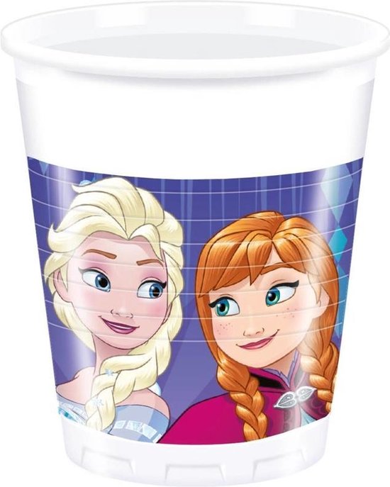 8x Disney Frozen snowflakes themafeest bekers/bekertjes 200 ml - Drinkbekers  -... | bol.com