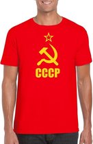 Rood CCCP / Sovjet-Unie t-shirt voor heren M