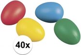 40 gekleurde plastic eieren - Paasversiering / Paasdecoratie