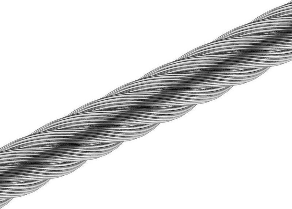 4mm Staalkabel / Staaldraad - gegalvaniseerd - 25 meter