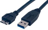 MCL 1.8m USB3.0 USB-kabel 1,8 m USB 3.2 Gen 1 (3.1 Gen 1) Micro-USB B USB A Zwart