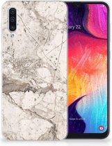 TPU Siliconen Backcase Geschikt voor Samsung Galaxy A50 Hoesje Marmer Beige