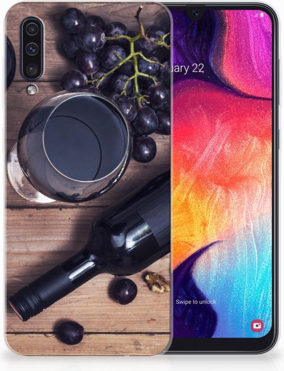 TPU Hoesje voor Samsung Galaxy A50 Siliconen Case Wijn