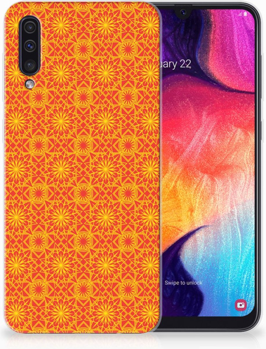 Samsung Galaxy A50 TPU bumper Batik Oranje