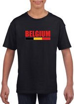 Zwart Belgium supporter supporter shirt kinderen - Belgisch shirt jongens en meisjes L (146-152)