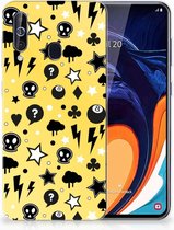 Geschikt voor Samsung Galaxy A60 Silicone Back Case Punk Yellow