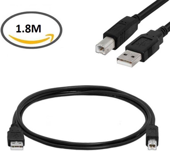 Universele USB 2.0 Printerkabel - Printer & Scanner Kabel USB A Male To USB  B Male - Zwart | bol.com