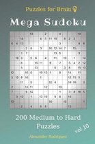 Puzzles for Brain - Mega Sudoku 200 Medium to Hard Puzzles vol.10