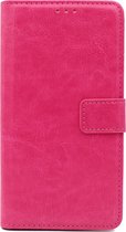 Motorola Moto G7 Play Hoesje - Portemonnee Book Case - Kaarthouder & Magneetlipje - Roze