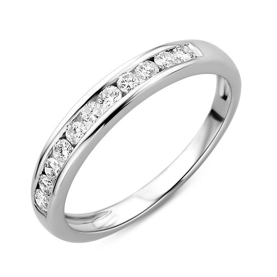 Vleien Economie Huidige Majestine ring goud met diamant - dames -14 karaat (585) witgoud - diamant  0.33 ct -... | bol.com