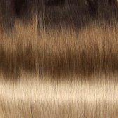 Bighair Clip-in Extension Ombre Donkerbruin/Licht Goudblond T4/27# 8 banen - 50cm - 150gram