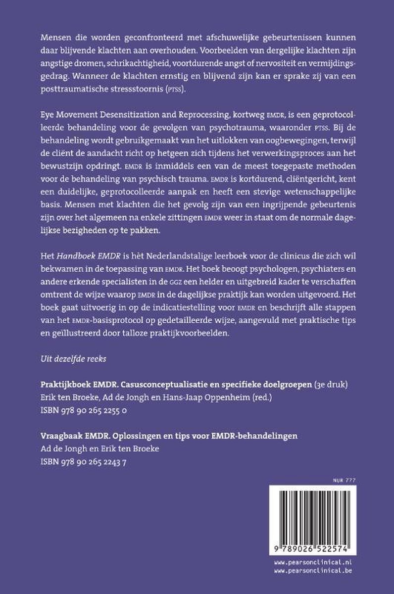Handboek EMDR - back cover