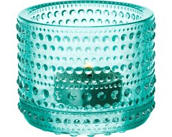 Iittala Kastehelmi Theelichthouder / Kaarshouder / Waxinelichthouder Glas - Sfeerlicht - Watergroen - 64mm - 1 Stuk