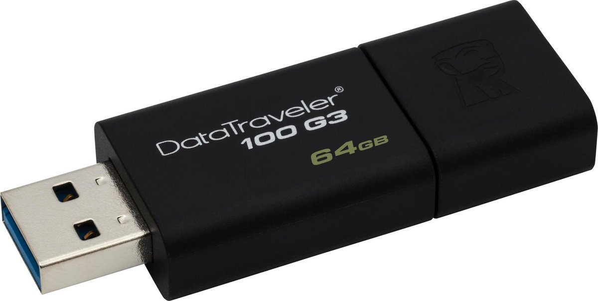 Kingston DataTraveler 100 G3 - USB-stick - 64 GB - Kingston
