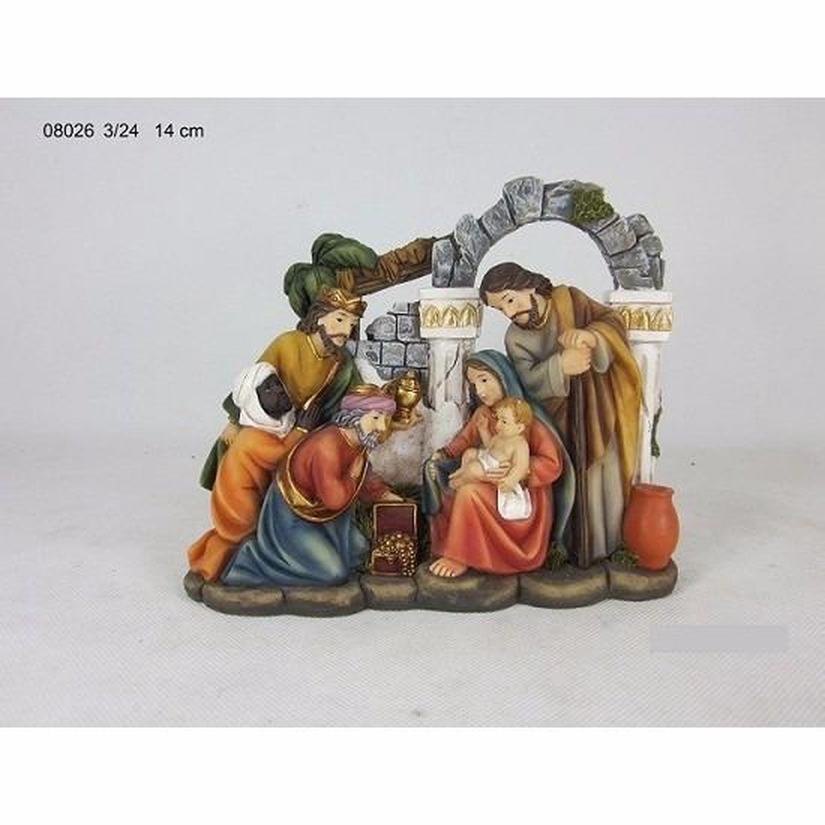 Crèche De Noël Complète - Figurines En Résine Peinte Main - Scène De La Nativité - Décoration Maison Ou Église - 9