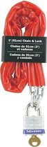 MasterLock Gehard stalen kettingslot 91cmx4mm rood 716EURD