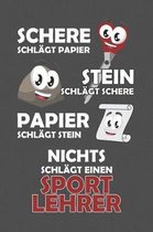 Schere Schl gt Papier - Stein schl gt Schere - Papier schl gt Stein - Nichts schl gt einen Sportlehrer