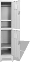 Stevige Lockerkast met 2 vakken 38x45x180 cm / locker kast met 2 planken