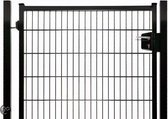 Dubbelstaafmat - Deur Tuinhekje H:140 cm B:125 cm, Zwart