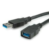 ROLINE USB 3.0 Kabel, type A-A, M/F 0,8m