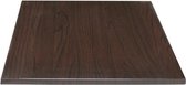Bolero - Vierkant gelamineerd/spaanplaat tafelblad 70x70 cm | Donkerbruin