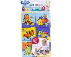 foto van Playgro zachte blokken - Badspeelgoed - Badblokken - Set van 6 stuks - Speelgoed Baby - Speelgoed 1 jaar - Baby Speelgoed - badspeelgoed - speelgoed bad - Baby badspeelgoed