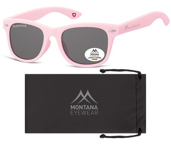 Montana 967D- Kinder Zonnebril-Wayfarer-Roze kunststof- Lensbreedte 46 mm van Montana. — afbeelding 2