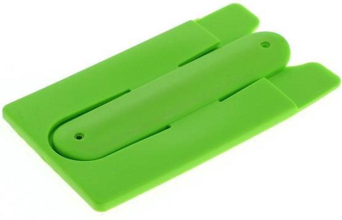 Silicone Card Case houder voor Smartphones - Standaard functie - Groen