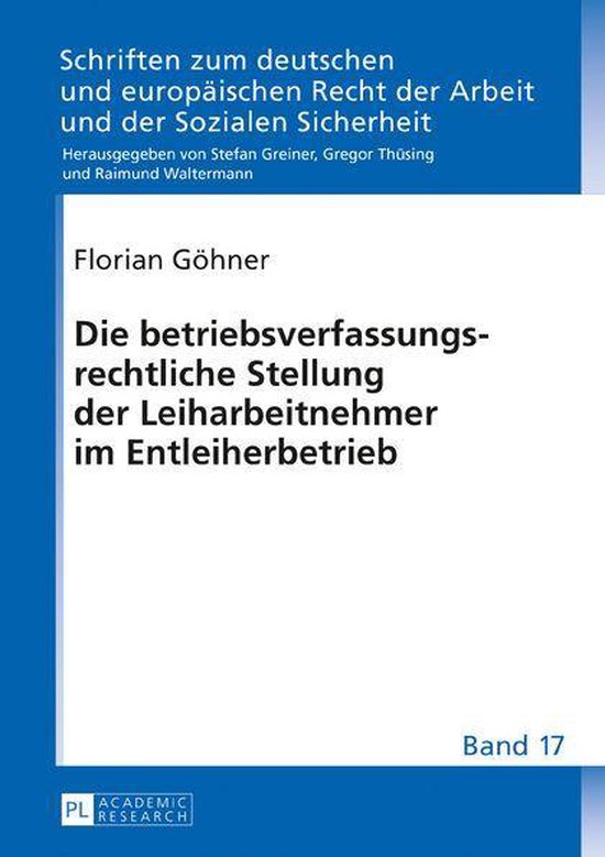 Schriften zum deutschen und europaeischen Recht der Arbeit u ... - cover