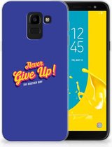 Etui Housse pour Samsung Galaxy J6 2018 Coque Téléphone Never Give Up