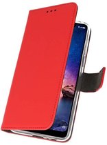 Booktype Telefoonhoesjes - Bookcase Hoesje - Wallet Case - Geschikt voor XiaoMi Redmi Note 6 Pro - Rood