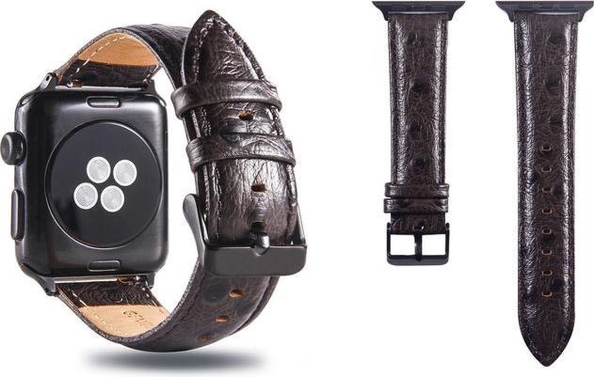 watchbands-shop.nl bandje - Apple Watch Series 1/2/3/4 (38&40mm) - Donkerbruin