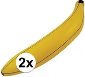 2x Opblaasbare banaan/bananen 80 cm