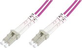 LOGON AL5LCLC02I/4I Glasvezel kabel 2 m OM4 2x LC Roze