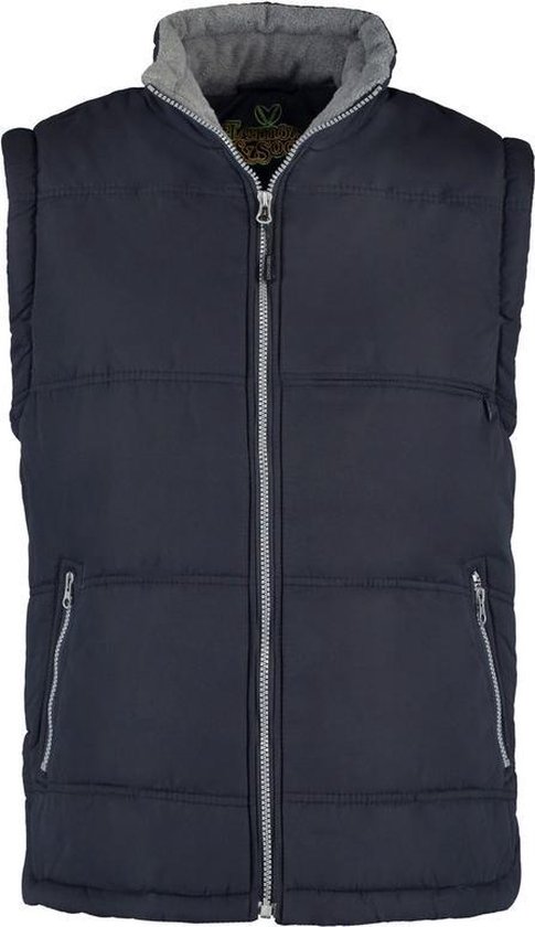 Basic bodywarmer navy blauw voor heren - winddichte mouwloze sport vesten XL (42/54)