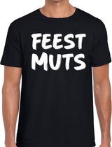 Feestmuts tekst t-shirt zwart heren XL